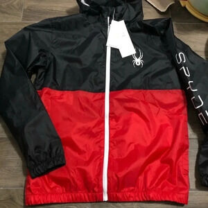 Spyder men's small water resistant hooded Jacket